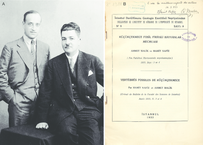 Hamit Nafiz Pamir left and Ahmet Malik Sayar right in the years between 1933 and